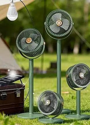 Вентилятор solar floor fan s39 4в1 (настольный/напольный, акб, 5 скоростей, солнечная панель,type-c)