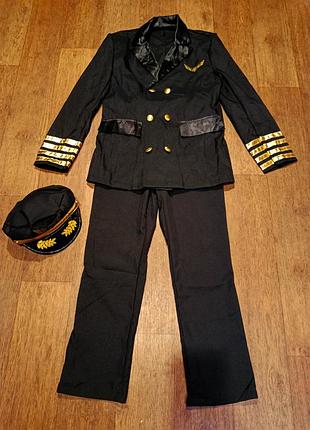 Костюм, пилот, капитан корабля, военный, моряк, косплей для взрослого, аниматора