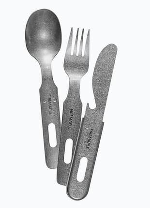 Туристический набор вилка/ложка/нож из стали fire maple antarcti utensils set