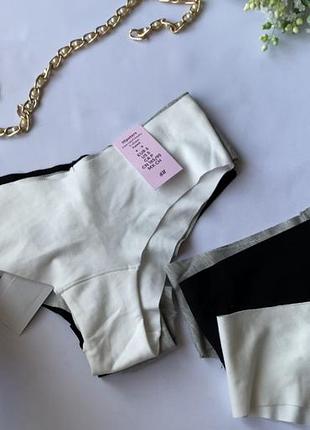 Набір котонових безшовних трусиків хіпстерів від h&m