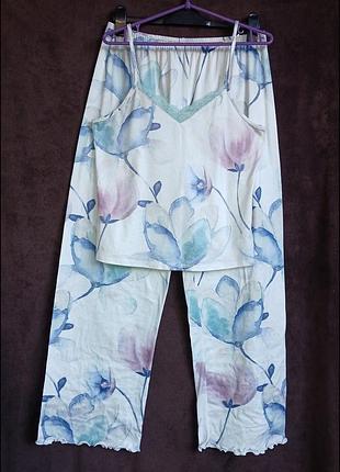 Костюм женский домашний с майкой и штанами, s-м,eur, 38-40,  40-42