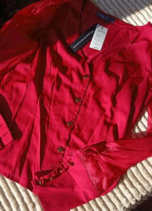 Блуза новая, красная, размер l-xl 6