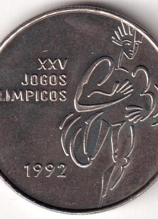 Португалия 200 эскудо, 1992 xxv летние олимпийские игры, барселона 1992 года медно-никелевый сплав, 21.1g, ø 36mm no3568