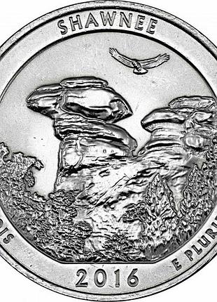Сша 1⁄4 долларов, 2016 национальный лес шони no3223