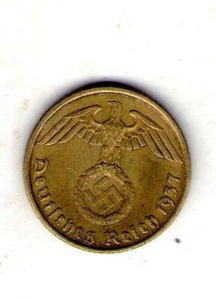 Германия - третий тренер 5 парксфенигов, 1937 год алюминий-бронза, 2.5g, ø 18mm no2121