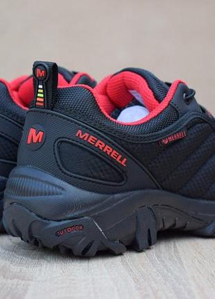 Merrel1 vibram черные с красным