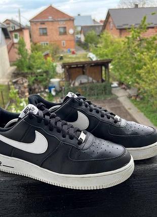 Кожаные кроссовки nike air force 1