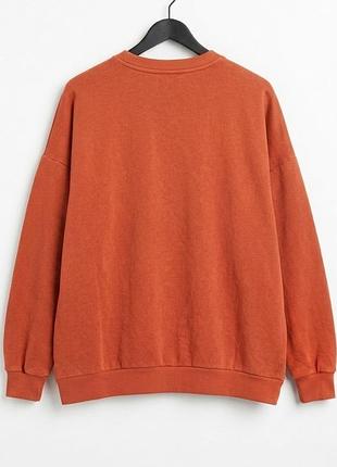🍊 свитшот pull &amp; bear oversize | terracotta | размер l 3