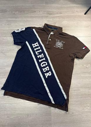 Мужское поло винтажное tommy hilfiger