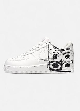 Жіночі кросівки nike air force 1 low × comme des garçons supreme white