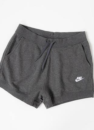 Жіночі шорти nike темно-сірого кольору у casual/sport стилі. виконані з м’якого та комфортного матеріалу, чудово підходять для повсяк