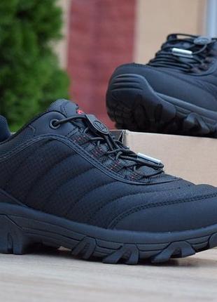 Merrel1 vibram черные с красным