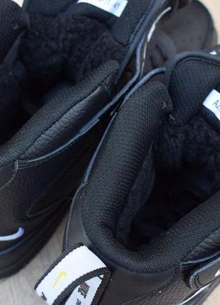 N1ke air force 1 mid lv8 высокие черные