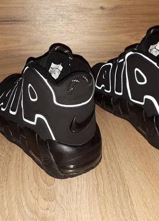N1ke air more uptempo supreme черные с серым