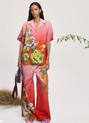 Alemais inez floral костюм брючный льняной двойка