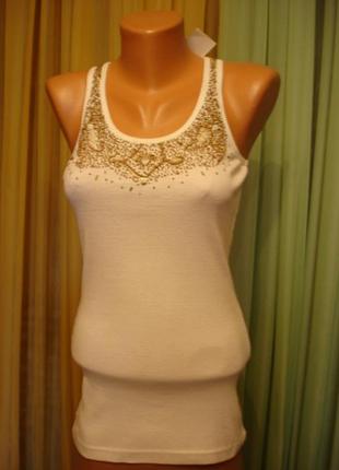 Оригінальна біла майка "fracomina" 10-12 р india