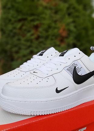 N1ke air force 1 mid lv8 белые низкие черная запятая