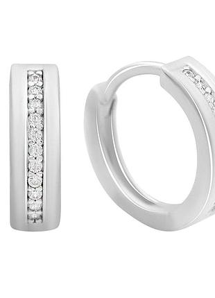 Золотые серьги высокогокачества с фианитами 0.22ct (14866102)