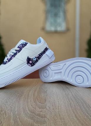 N1ke air force 1 jester xx белые низкие цветастая запятая