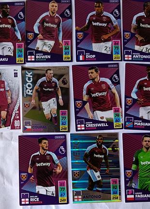 Футбольные карточки в коллекцию fc west ham united