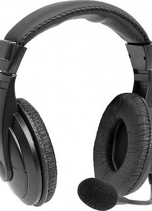 Наушники с микрофоном defender gryphon hn-750 2м 105дб 2х3.5mm jack 63750 black