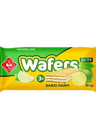 Вафлі з начинкою wafers лайм 50г (214218)