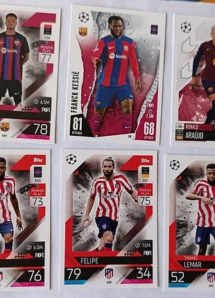 Футбольные карточки в коллекцию barcelona, atletico m