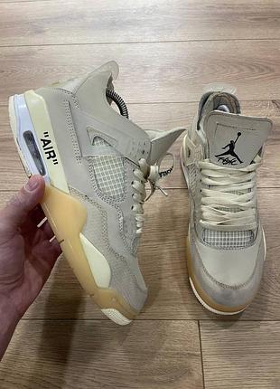 Мужские кроссовки фирмы nike jordan 4 retro off-white