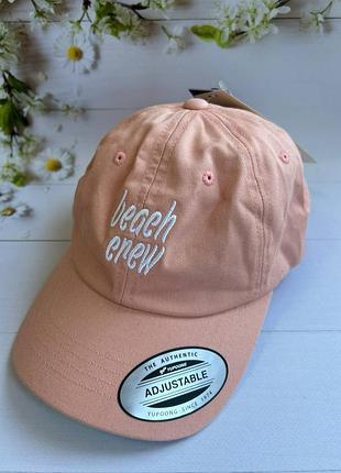 Женская кепка beach crew персиковая o'neill dad fit cap, размер one size (с регулятором)