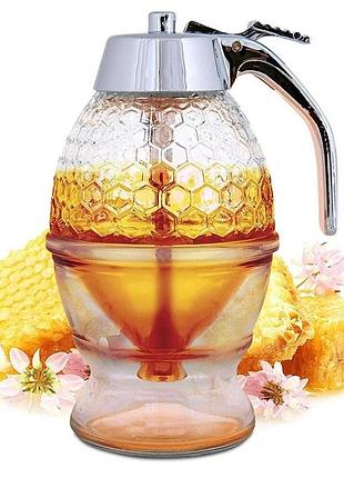 Диспенсер для меда и соусов, 200 мл honey dispenser, прозрачный / дозатор соусов / прозрачный дозатор меда