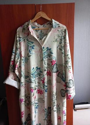 Сукня- сорочка, довга,з кишенями 3xl
