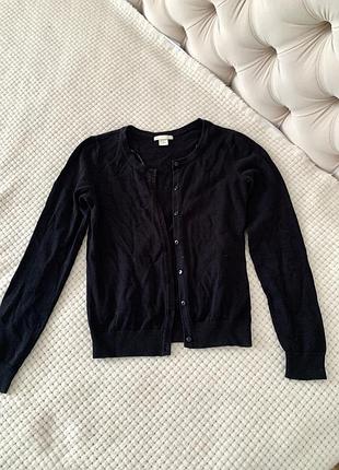 Кофта на гудзиках чорний светр h&m кардиган