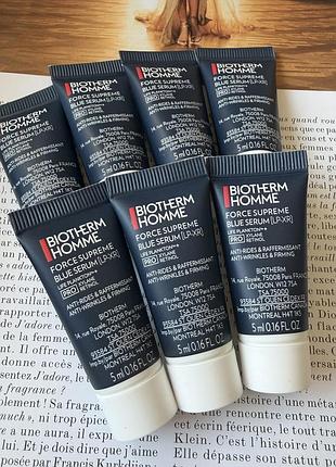 Оригинальный набор миниатюр biotherm force supreme blue serum сыворотка для лица