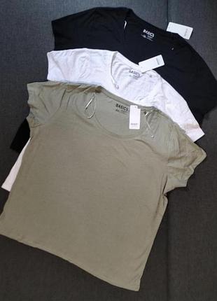 Базові футболки жіночі, чорні, білі, хакі, розмір m,l,xl, 2xl