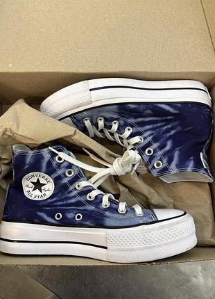 Кеди converse chuck taylor all star platform high top tie-dye.