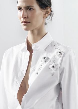 Ексклюзив. вишукана блуза/сорочка/рубашка zara з лімітованої колекції.