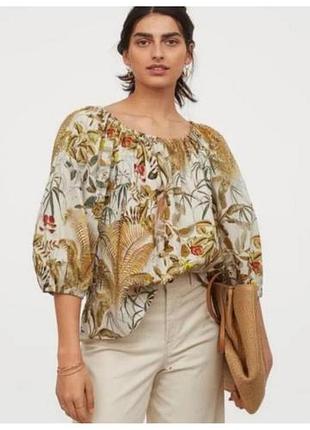 Бавовняна блуза від h&amp;m