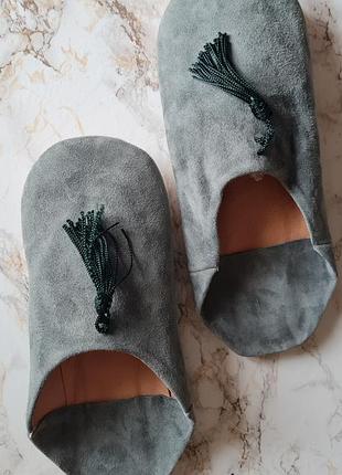 Тапочки кожаные женские