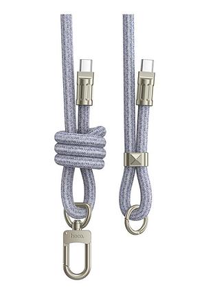 Кабель usb hoco gh7 type-c to type-c 60w 1.8m синий