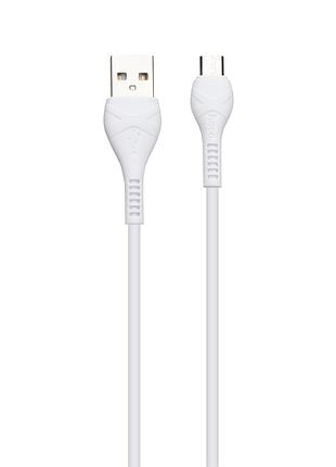 Кабель usb hoco x37 cool power charging micro белый