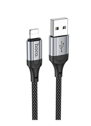 Кабель usb hoco x102 lightning 2.4a чорний