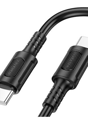 Кабель usb borofone bx111 type-c to type-c 60w чорний