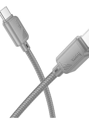Кабель usb hoco x113 type-c to type-c 60w сiрий