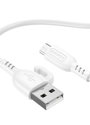 Кабель usb borofone bx91 micro 2.4a белый