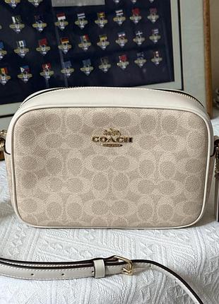 Coach jamie camera bag жіноча брендова сумка оригінал сумочка кроссбоді коач коуч шкіра на подарунок дружині подарунок дівчині женская кожаная сумочка