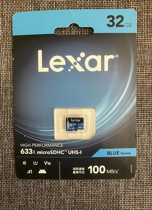 Карта пам’яті lexar 32gb high-performance 633x microsdhc uhs-i