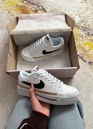 Кроссовки nike court legacy lift team orange арт 0049