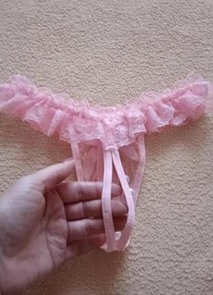 Труси з доступом та перлинками s/m 3