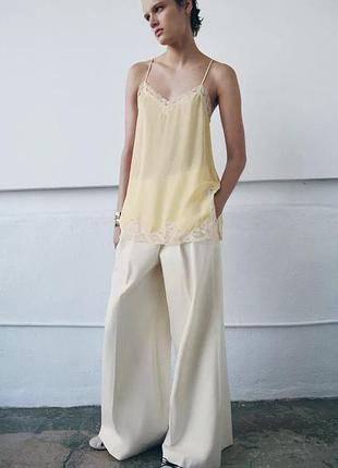 Топ з мереживом zara