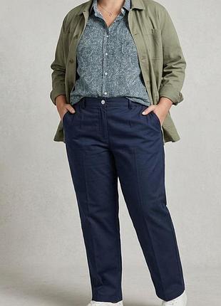 Женские летние брюки батал alexandra (navy blue) 3xl батл новые
